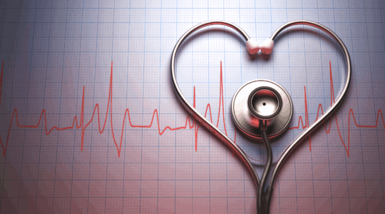 Stethoscope in the shape of a heart